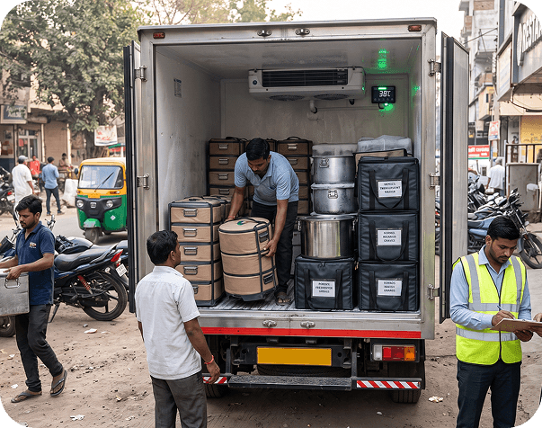 Just Deliveries frozen food transportation services in Hyderabad